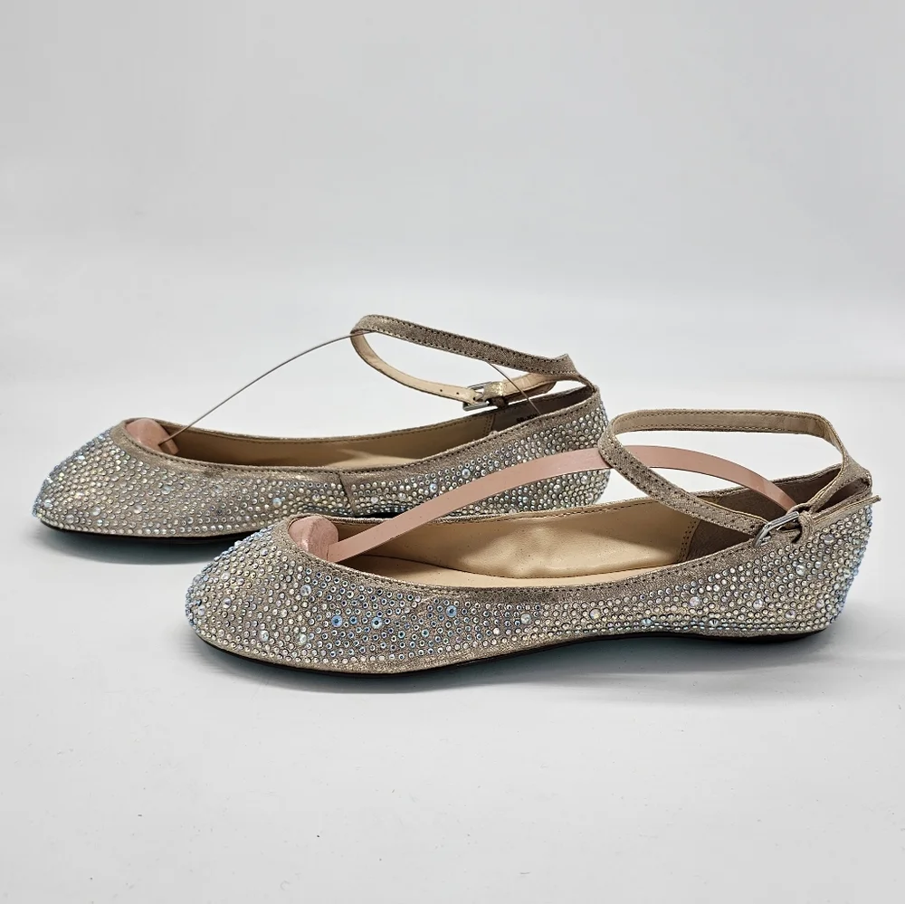 Betsey Johnso SB Joy Bling Weddin Prom Ballet Flats 6.5 - Picture 4 of 14